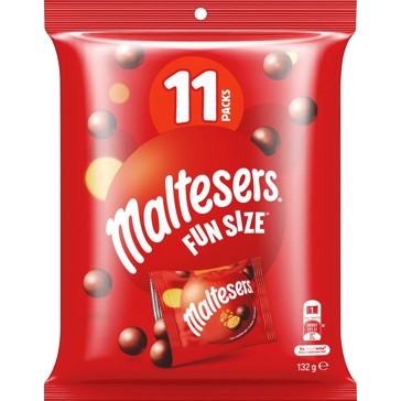 Maltesers 11 Piece Milk Chocolate Fun Size Share Pack 132g