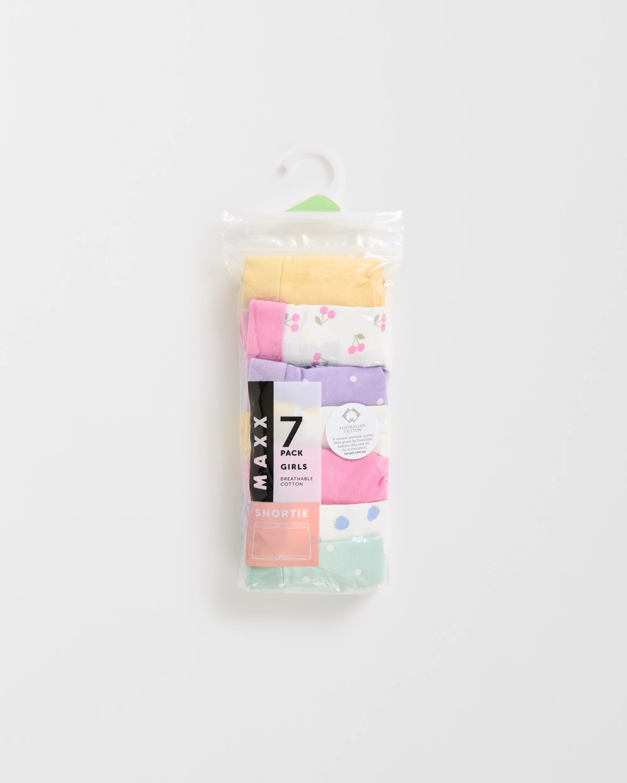 Maxx Australian Cotton 7 Pack Older Girls Print Shortie 2 of 2