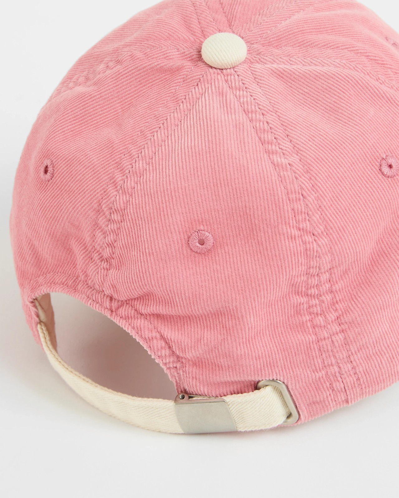 Fine Cord Embroidered Cap - Pink 3 of 3
