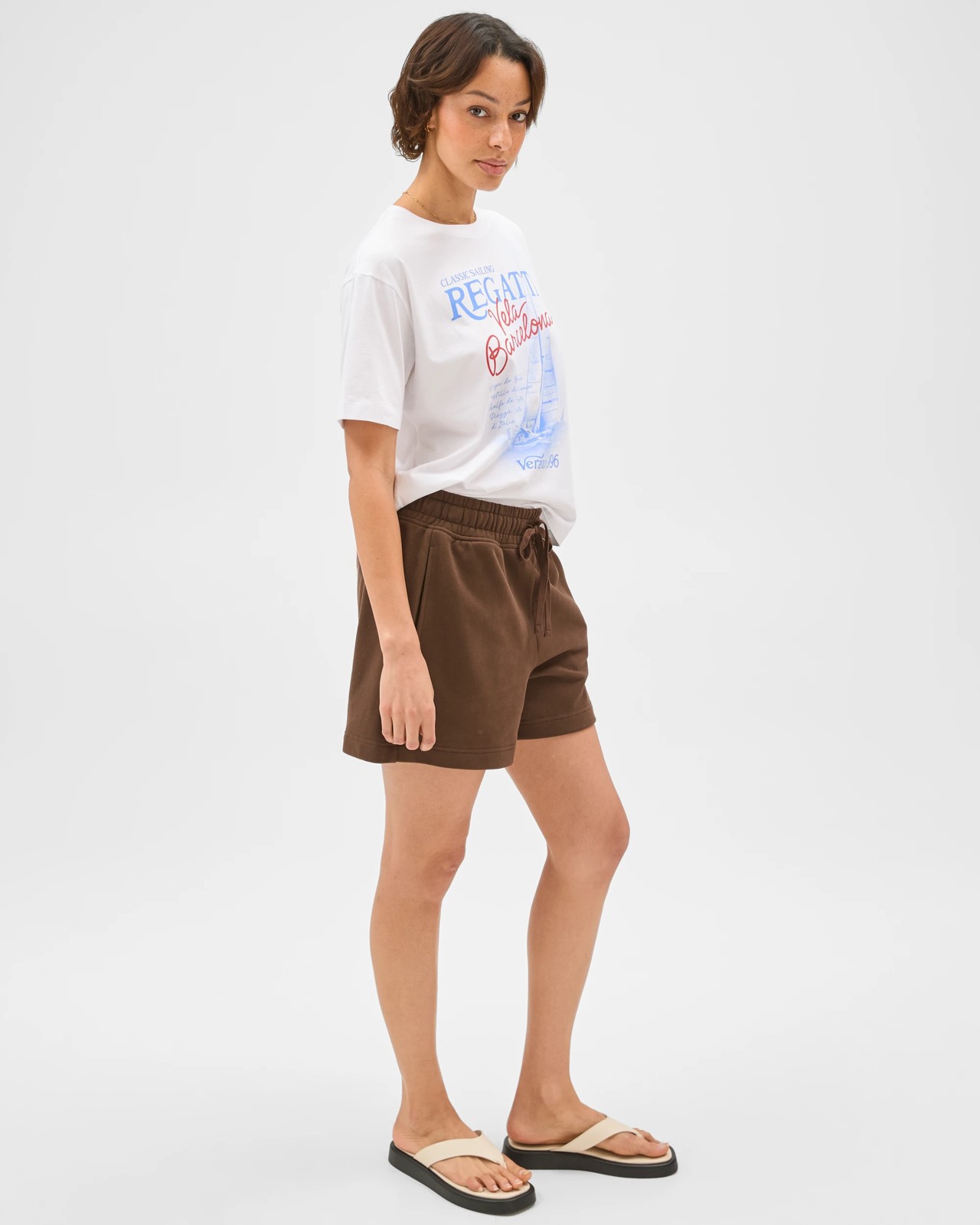 Australian Cotton Boxy Print T-Shirt - White Regatta 2 of 5