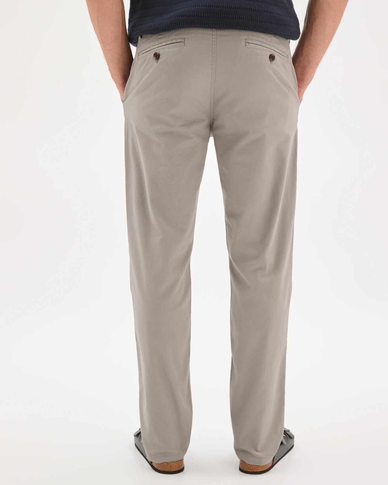 Australian Cotton Straight Chino Pants  - Steeple Grey 6 of 6