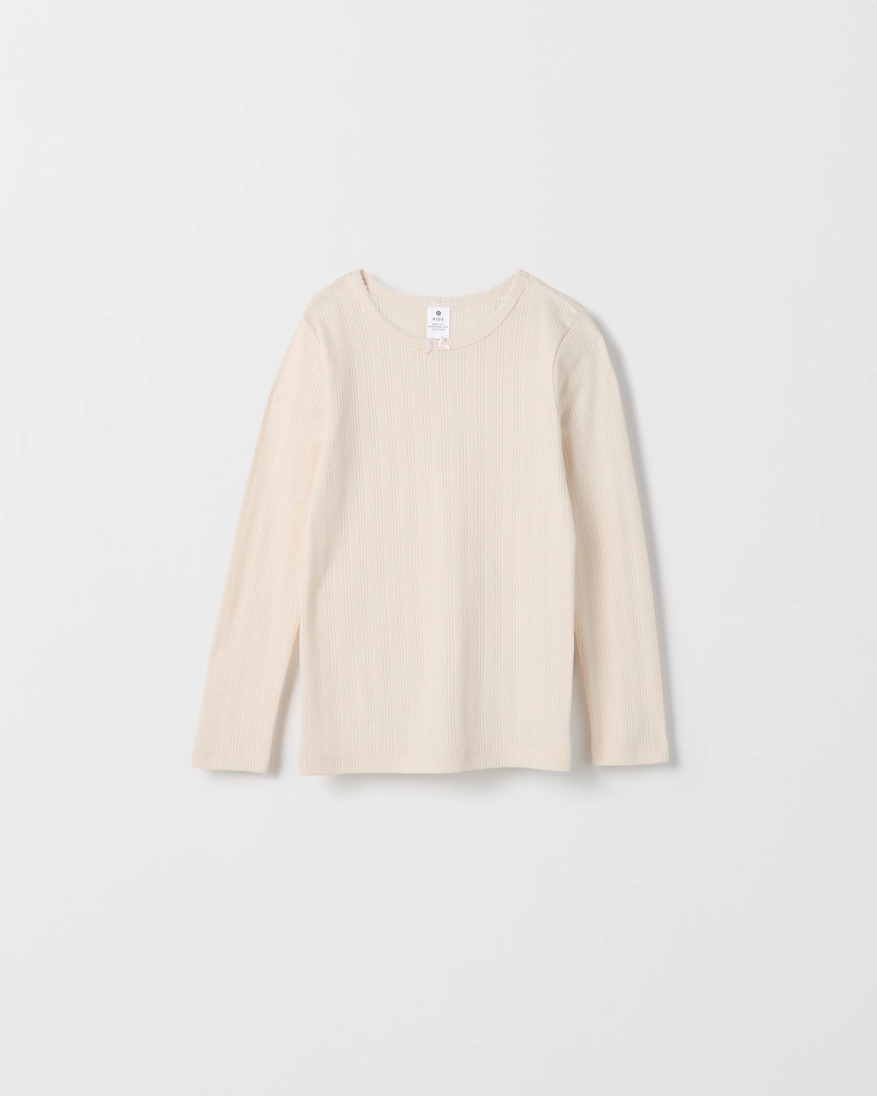 Maxx Australian Cotton 2 Pack Girls Pointelle Thermal Top 2 of 4