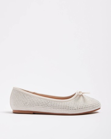 Youth Diamante Ballet Flats