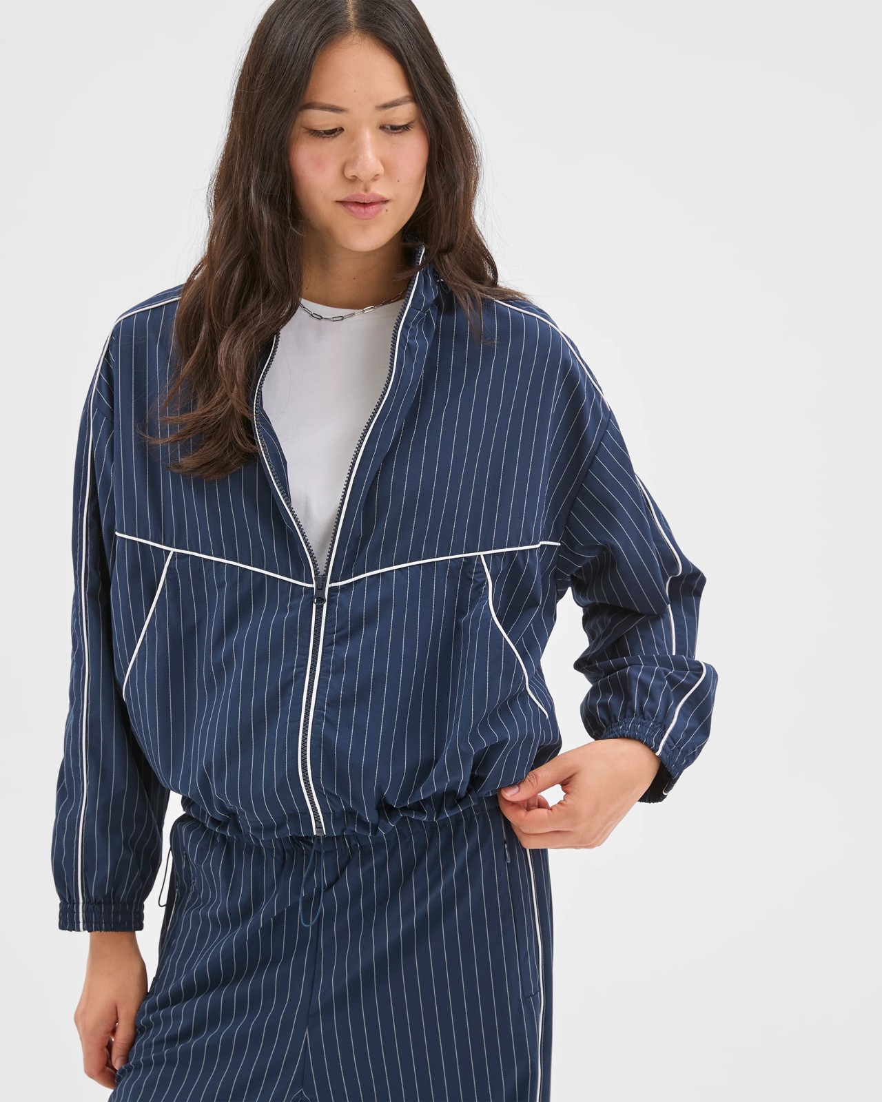 Active Motion Stripe Zip Through Jacket 3 of 5