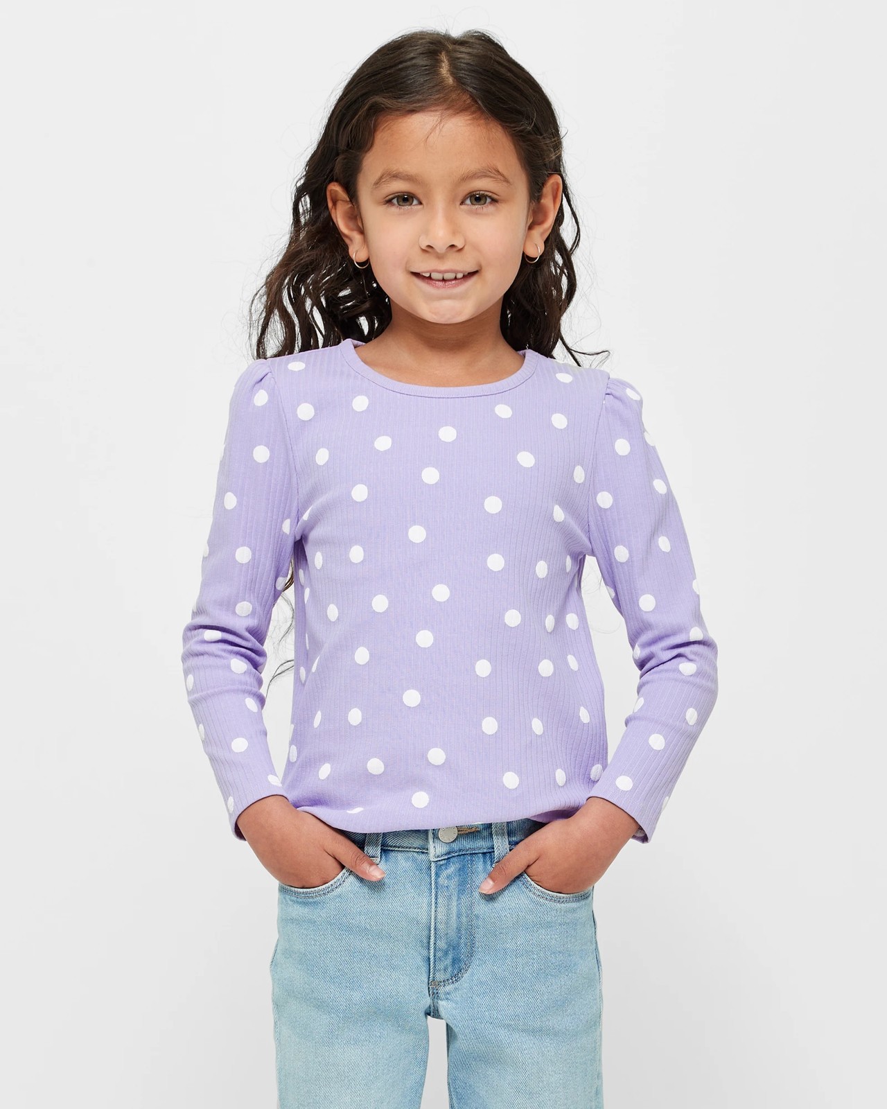 Long Sleeve Rib Top | Target Australia