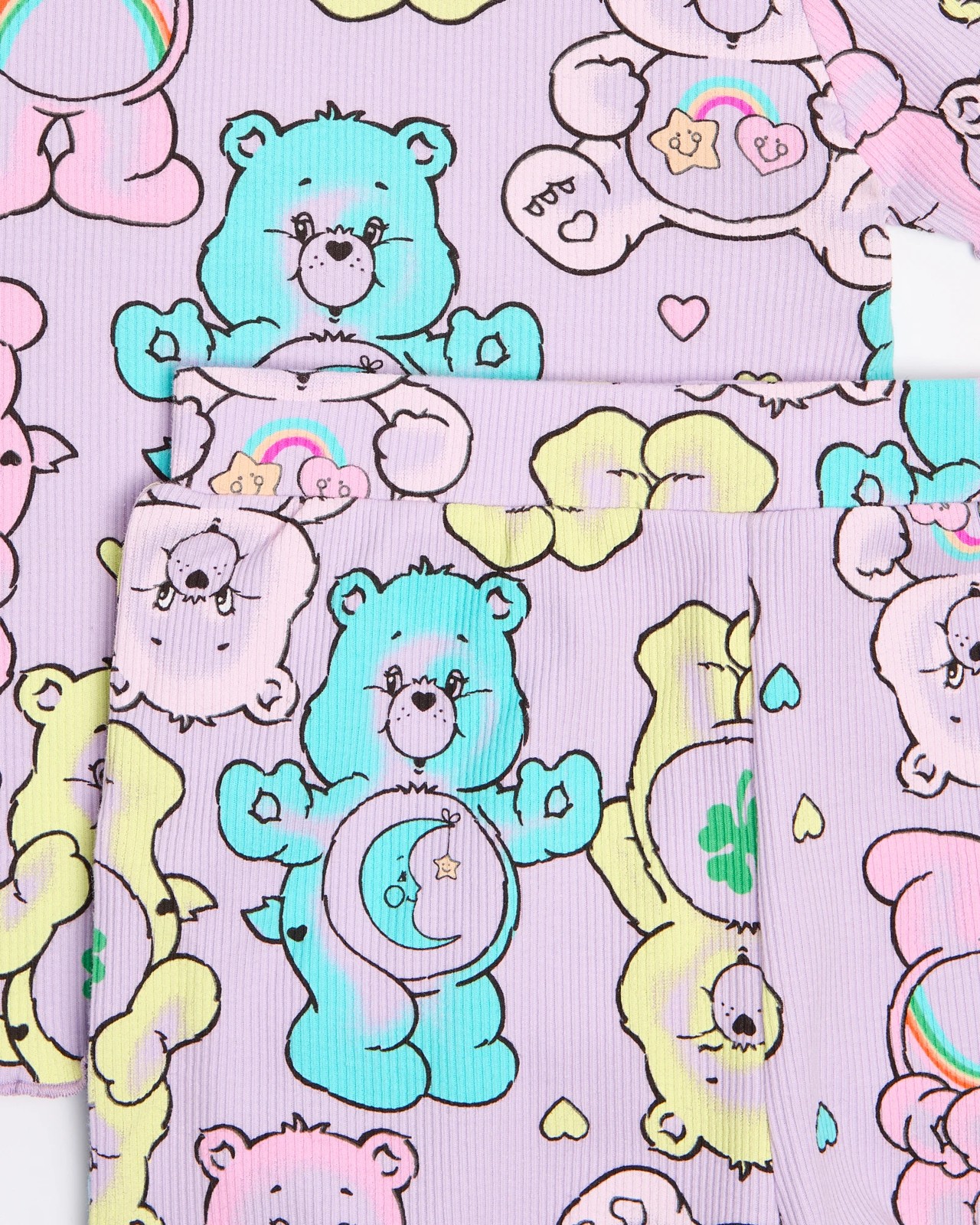 Care Bears Cotton Rib Pyjama Set - Purple 5 of 6