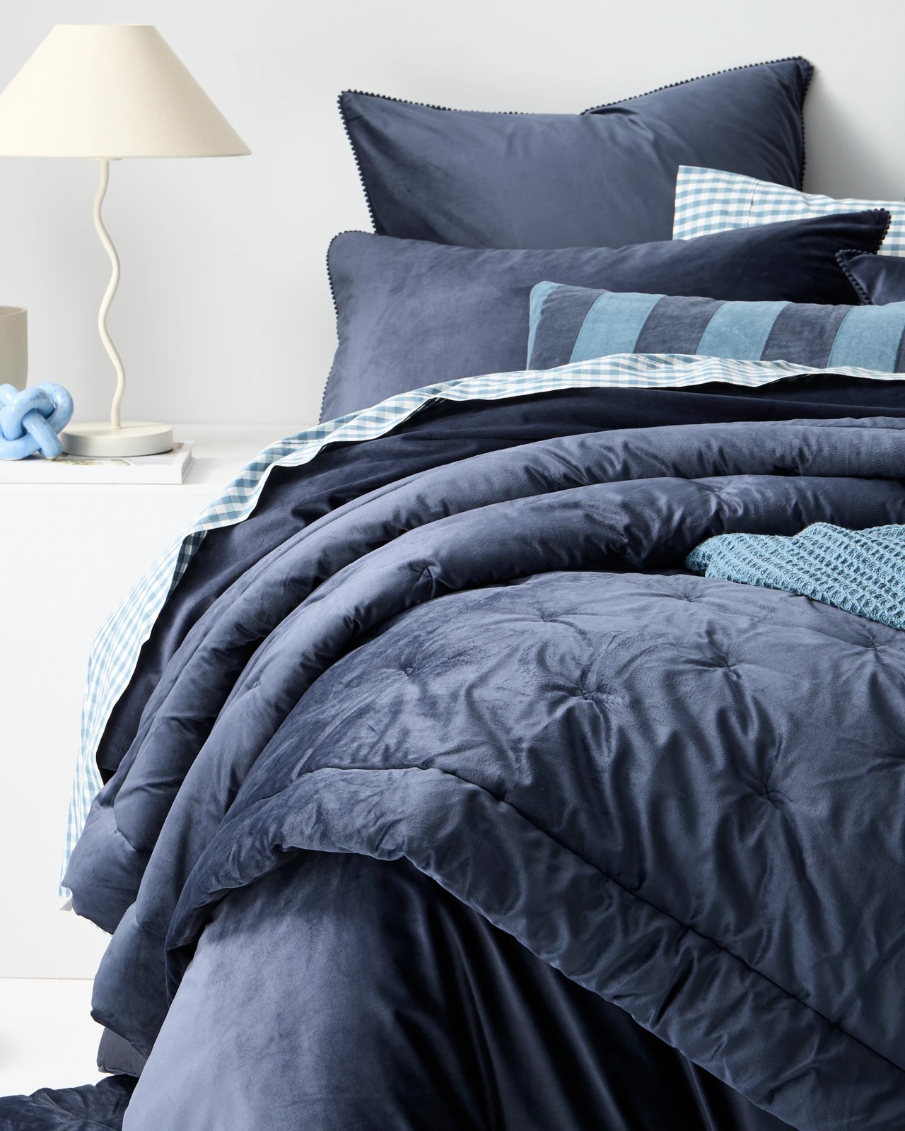 Lacy Velvet Comforter - Blue Nights 3 of 3