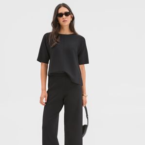 Preview Crepe Knit Straight Leg Pants product image