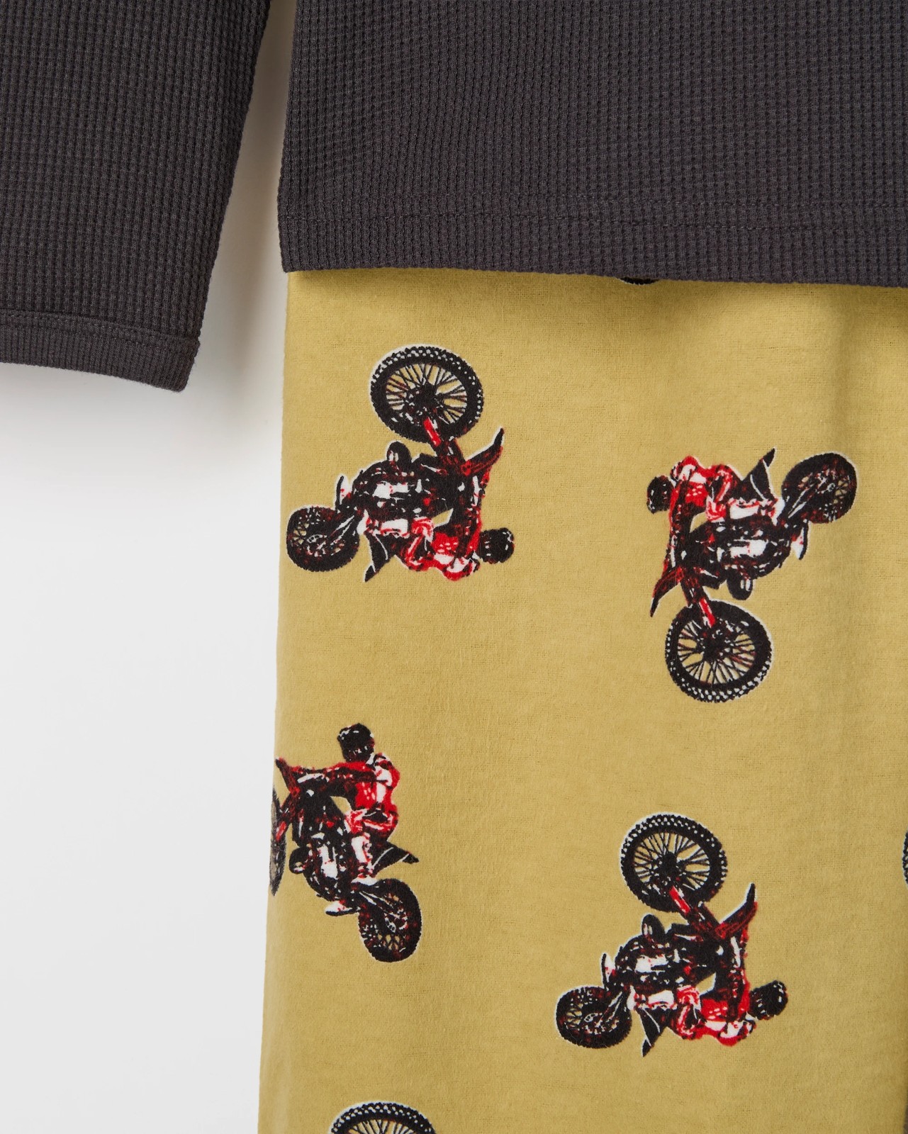 Australian Cotton Older Boys Flannel Pyjama Set - Motorbike 3 of 3