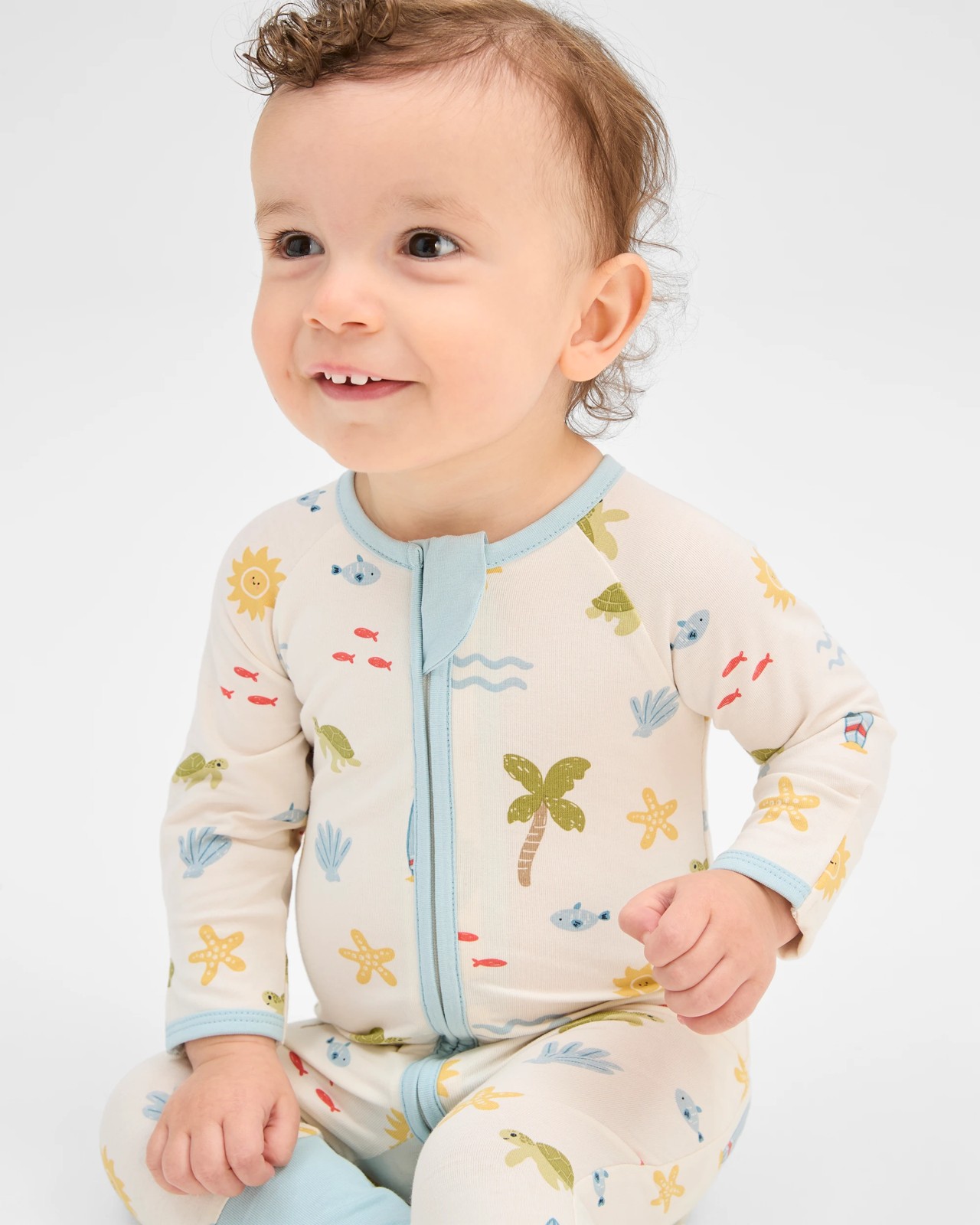 Baby Organic Cotton Footless Coverall 2 of 5