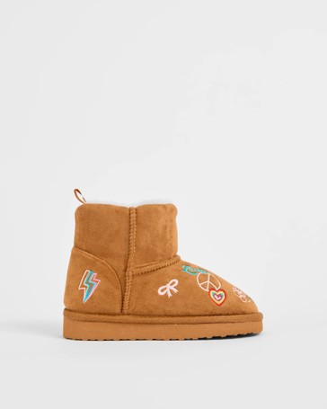 Embroidered Novelty Slipper Boots