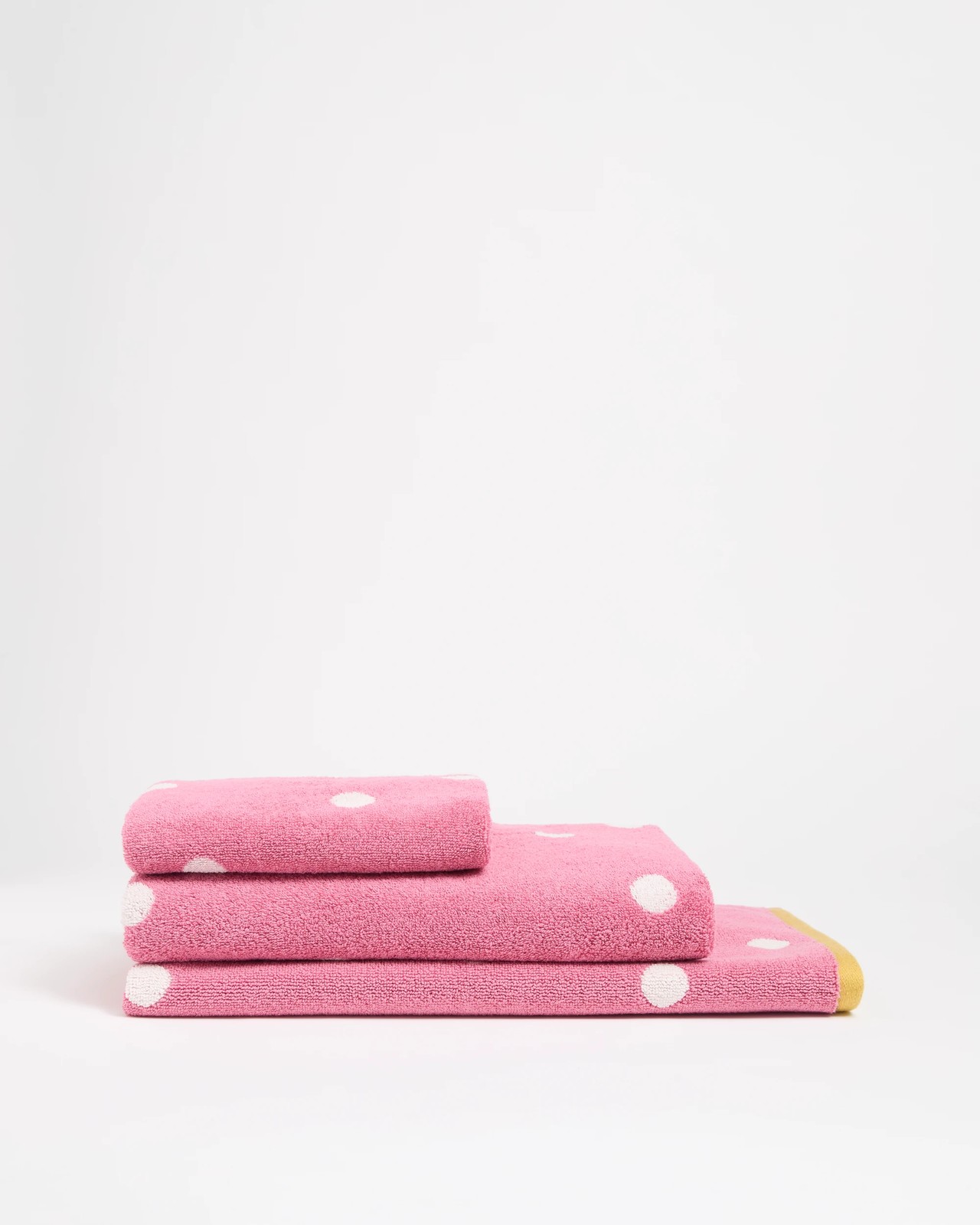 Senna Australian Cotton Polka Dot Hand Towel - Wild Rose 2 of 3