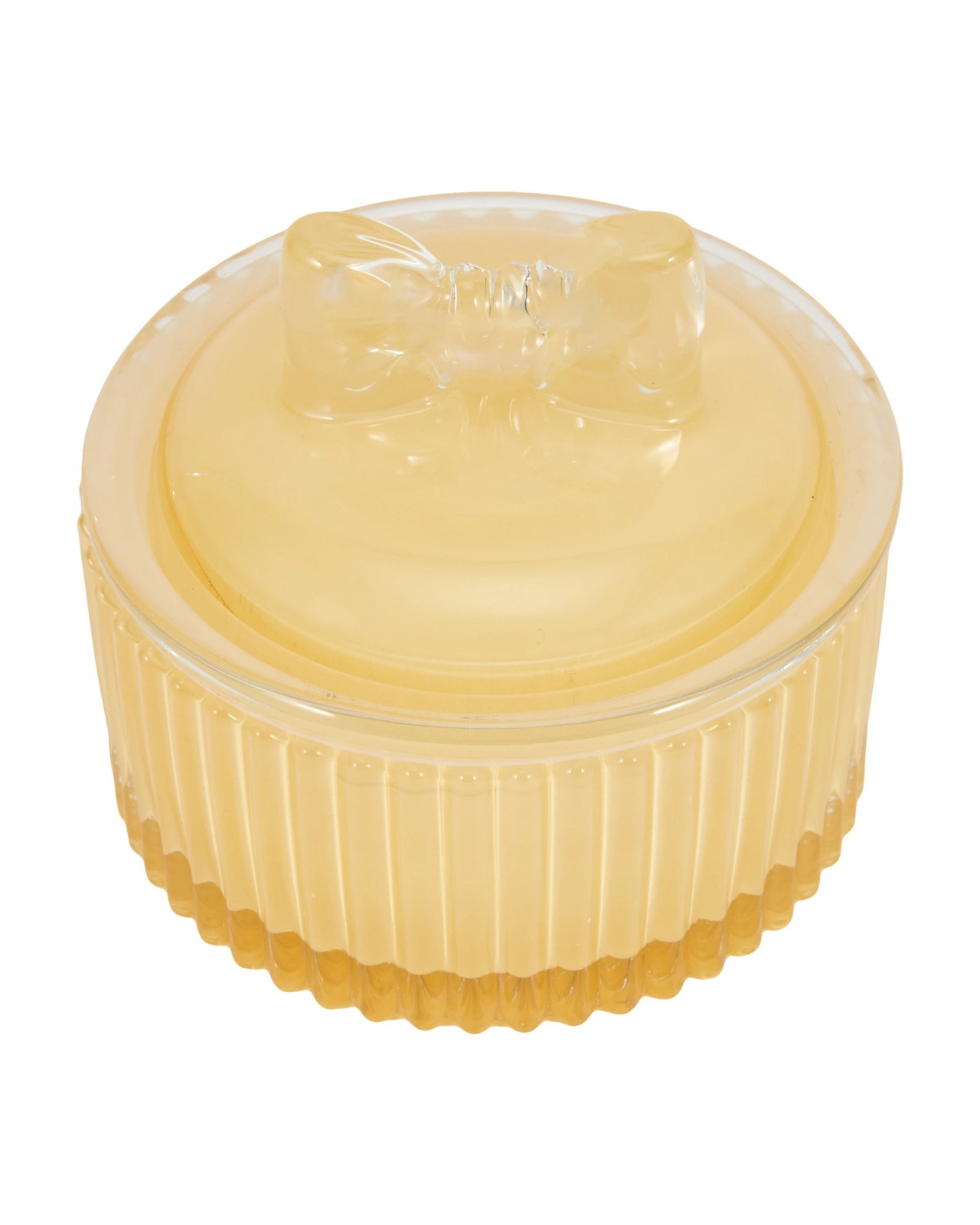 Anko Yellow Bow Lid Glass Candle 3 of 6