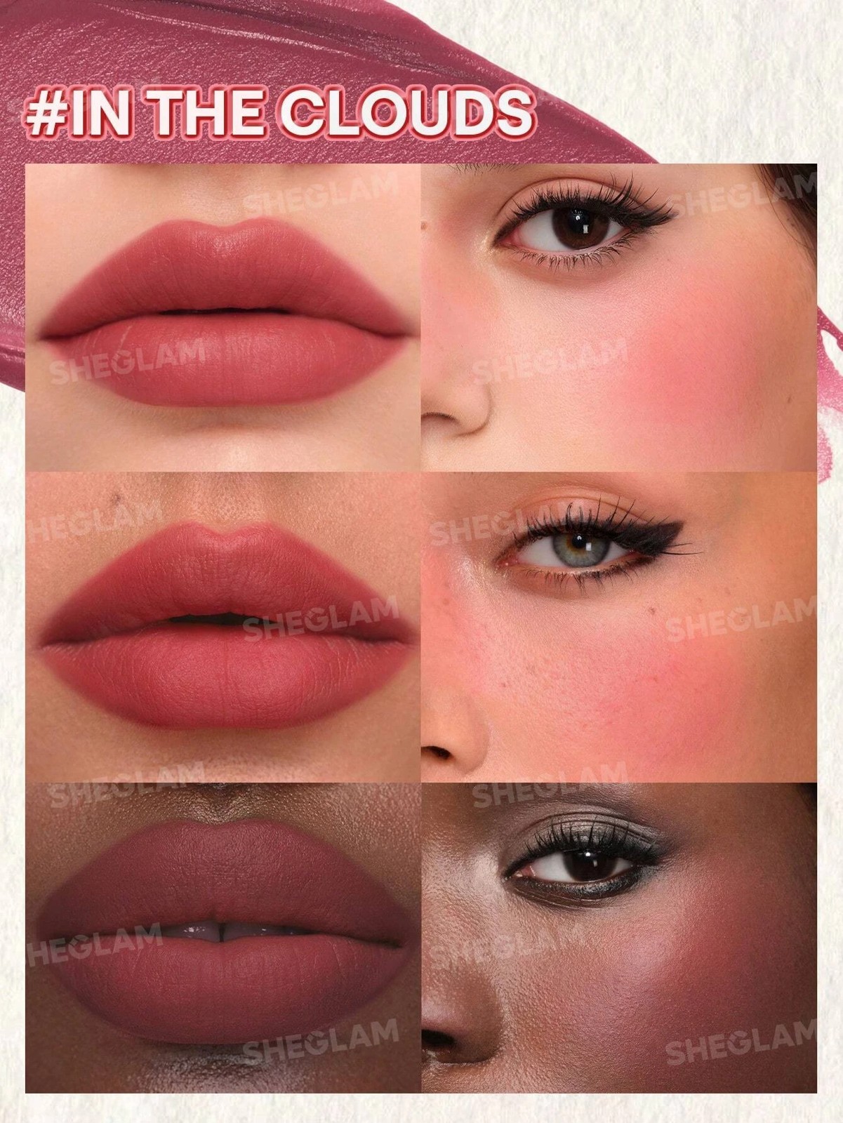 SHEGLAM Air Plush Lip & Cheek Cream - In the Clouds 4 of 6