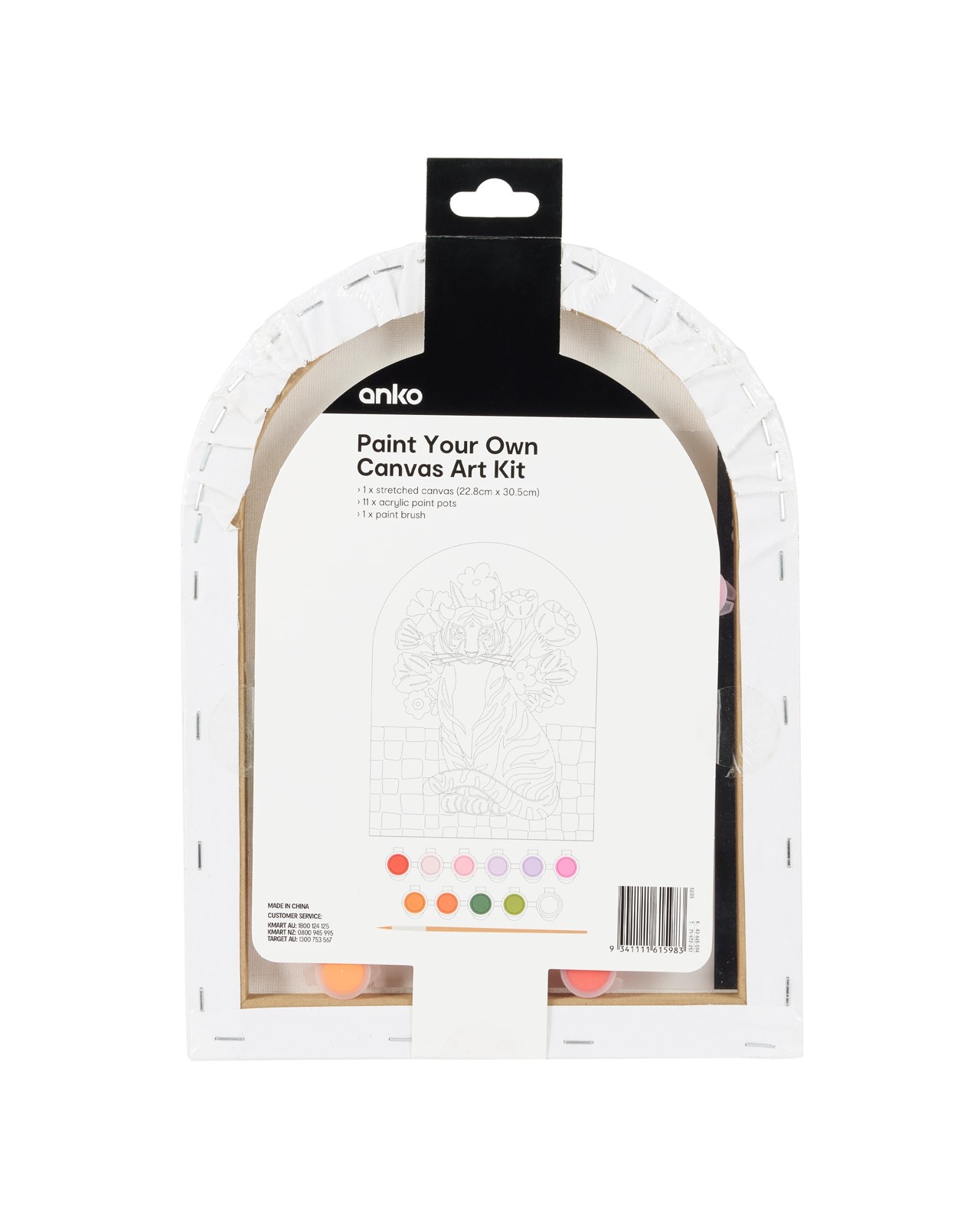 Anko Paint Your Own Canvas Art Kit- Tiger 4 of 4