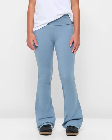 Folded Waist Flare Pants