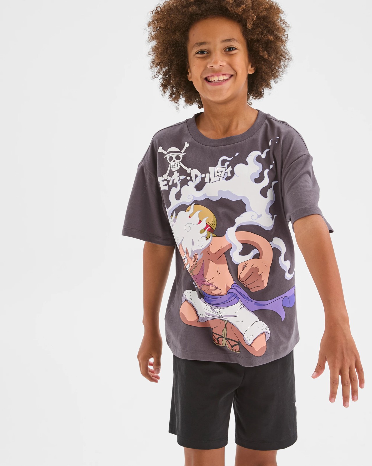 One Piece Australian Cotton Older Boys Oversized Knit Pyjama Set 2 of 5