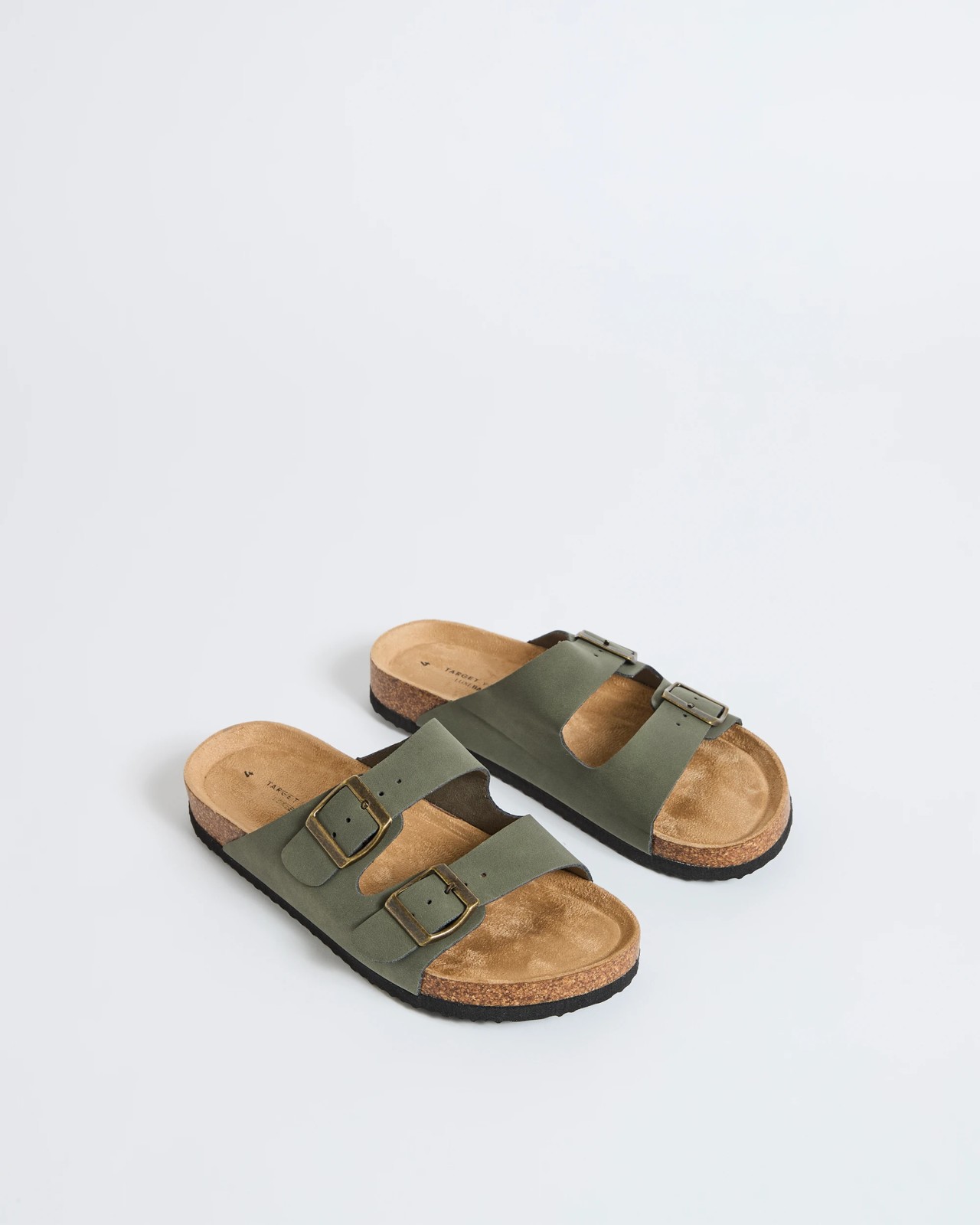 Moulded Cork Sandals - Khaki PU 2 of 3