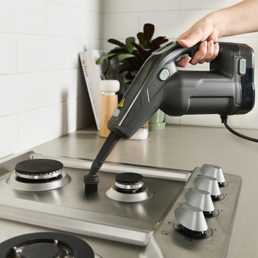 Floor & Hand Steamer, Grey and Black - Anko