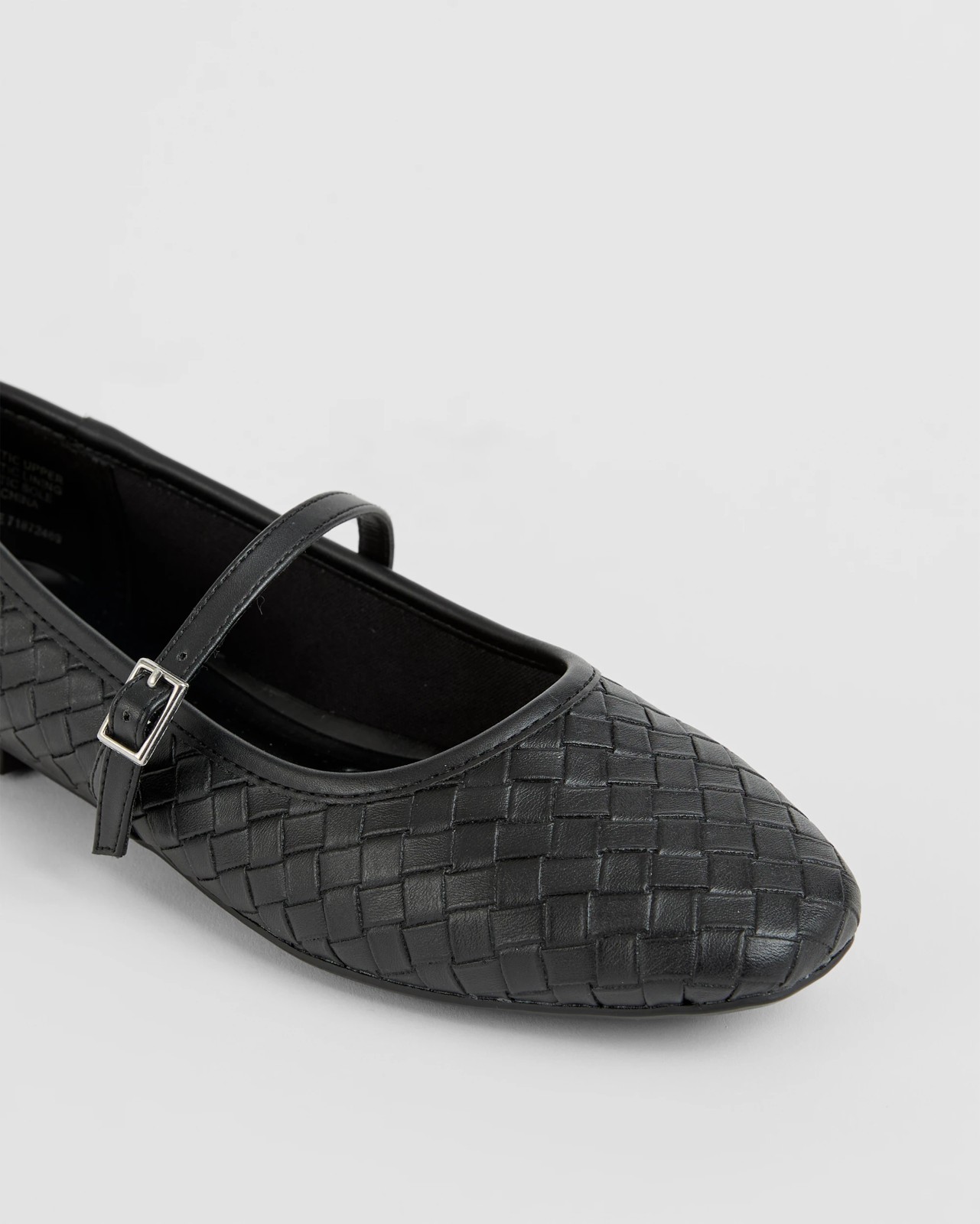 Easy Wear Ballet Flat - Black PU Weave 3 of 3