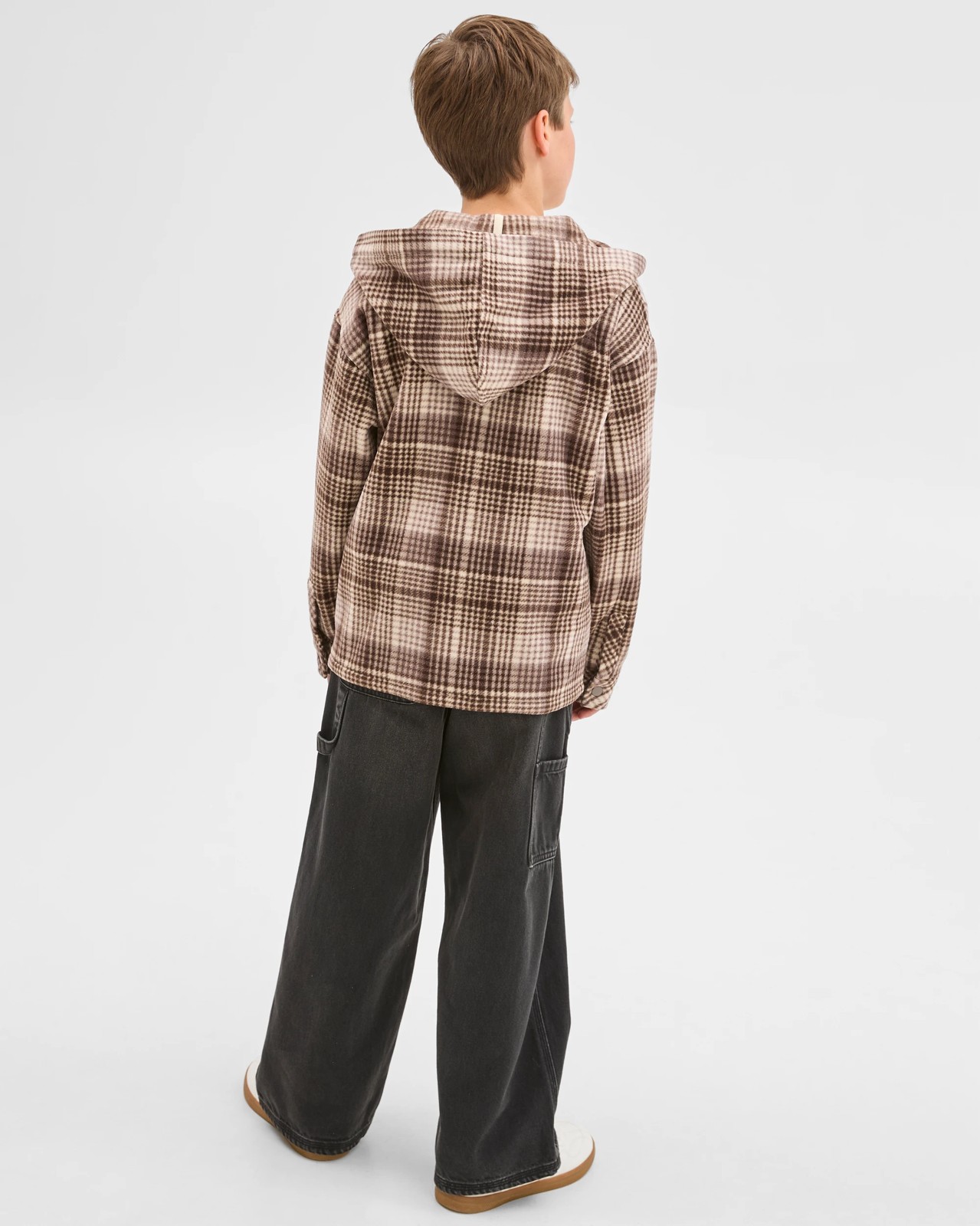 Polar Fleece Long Sleeve Hooded Shirt - Whitecap Grey 5 of 5