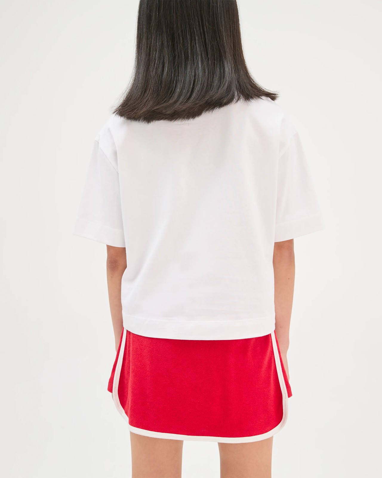 Australian Cotton Heavyweight Boxy T-Shirt - 3D Bows White 5 of 5