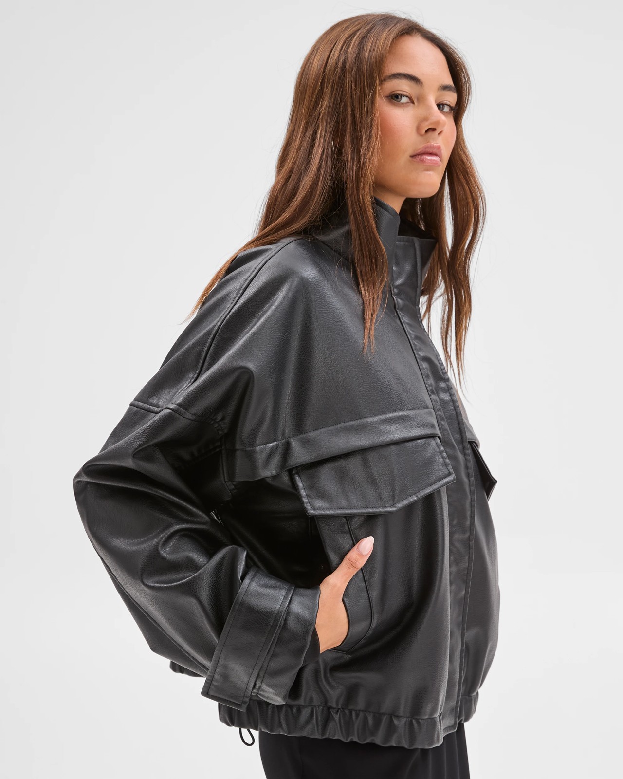 Lily Loves Funnel Neck Jacket - Black 5 of 6