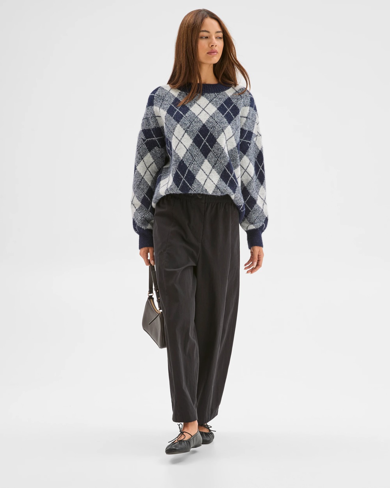 Lily Loves Argyle Crew Neck Jumper 2 of 5