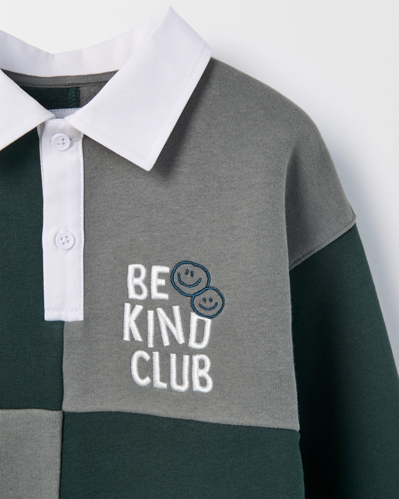 Australian Cotton Blend Heavyweight Oversized Rugby Jumper - Green 2 of 3