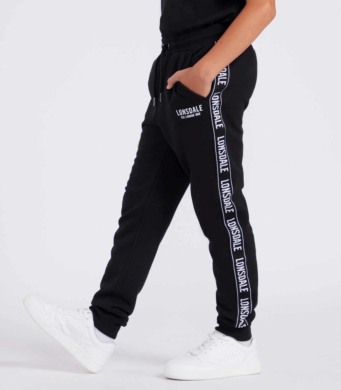 Lonsdale Oversized Fit Track Pants Size XL Unisex in Black