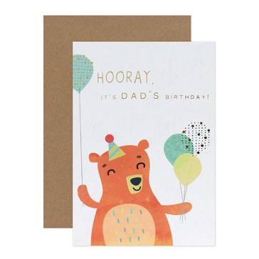 Connections from Hallmark Birthday Card - Bear with Balloons