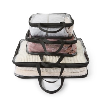 Anko 3 Piece Clear Compression Packing Cube