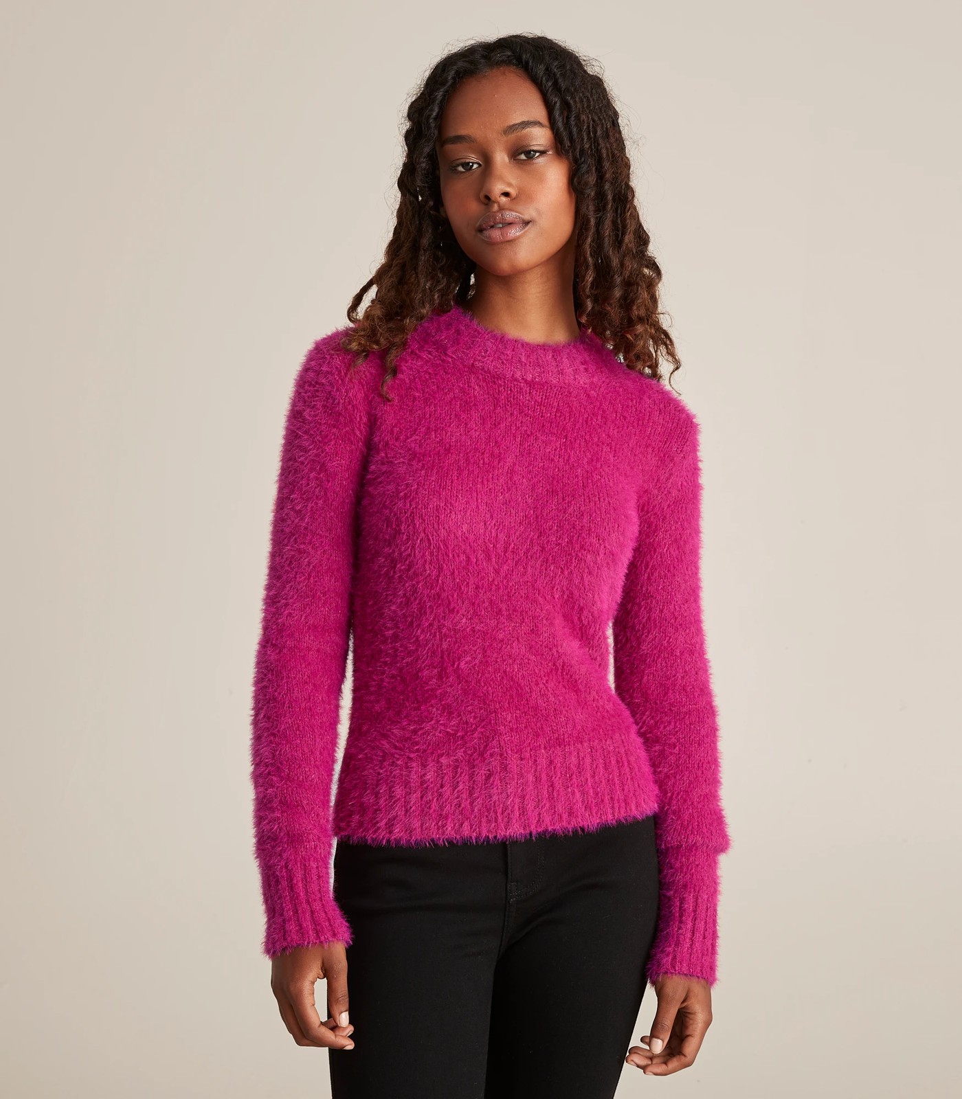 Hot pink shop fluffy jumper