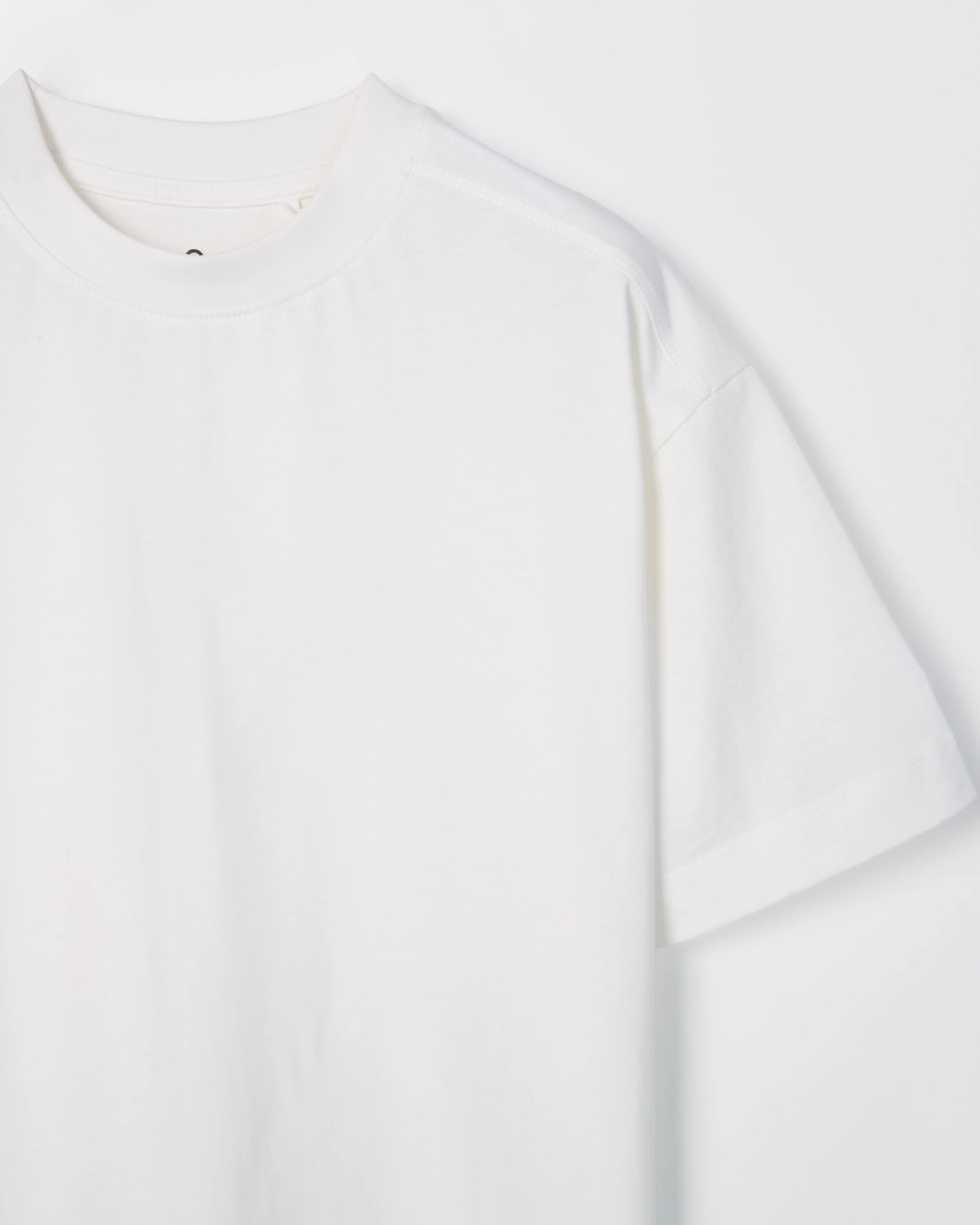 Australian Cotton Oversized Plain T-Shirt - White 6 of 6