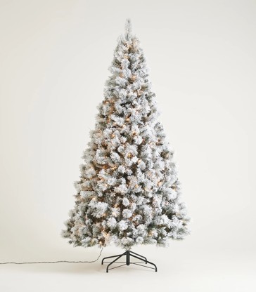 Pre-Lit Snowy Aspen Christmas Tree - 9ft (T22)