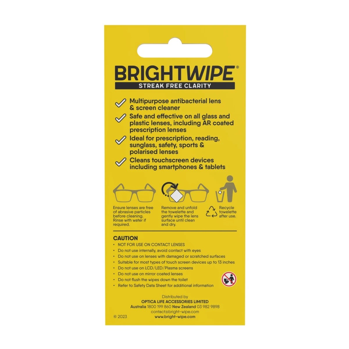 30 Pack Brightwipe Lens Cleaner Wipes 4 of 6