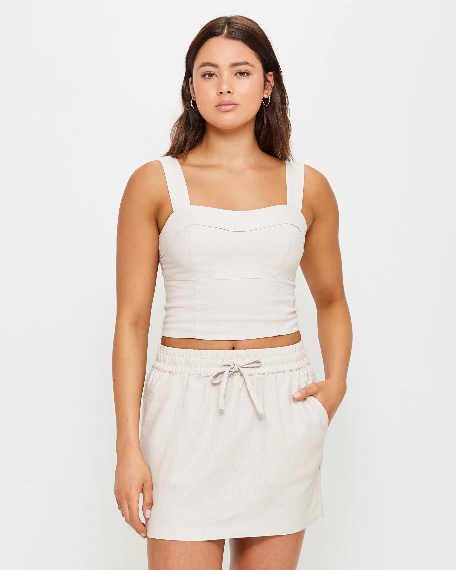 Linen skirt target outlet