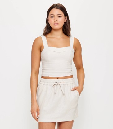 European Linen Blend Resort Mini Skirt - Lily Loves