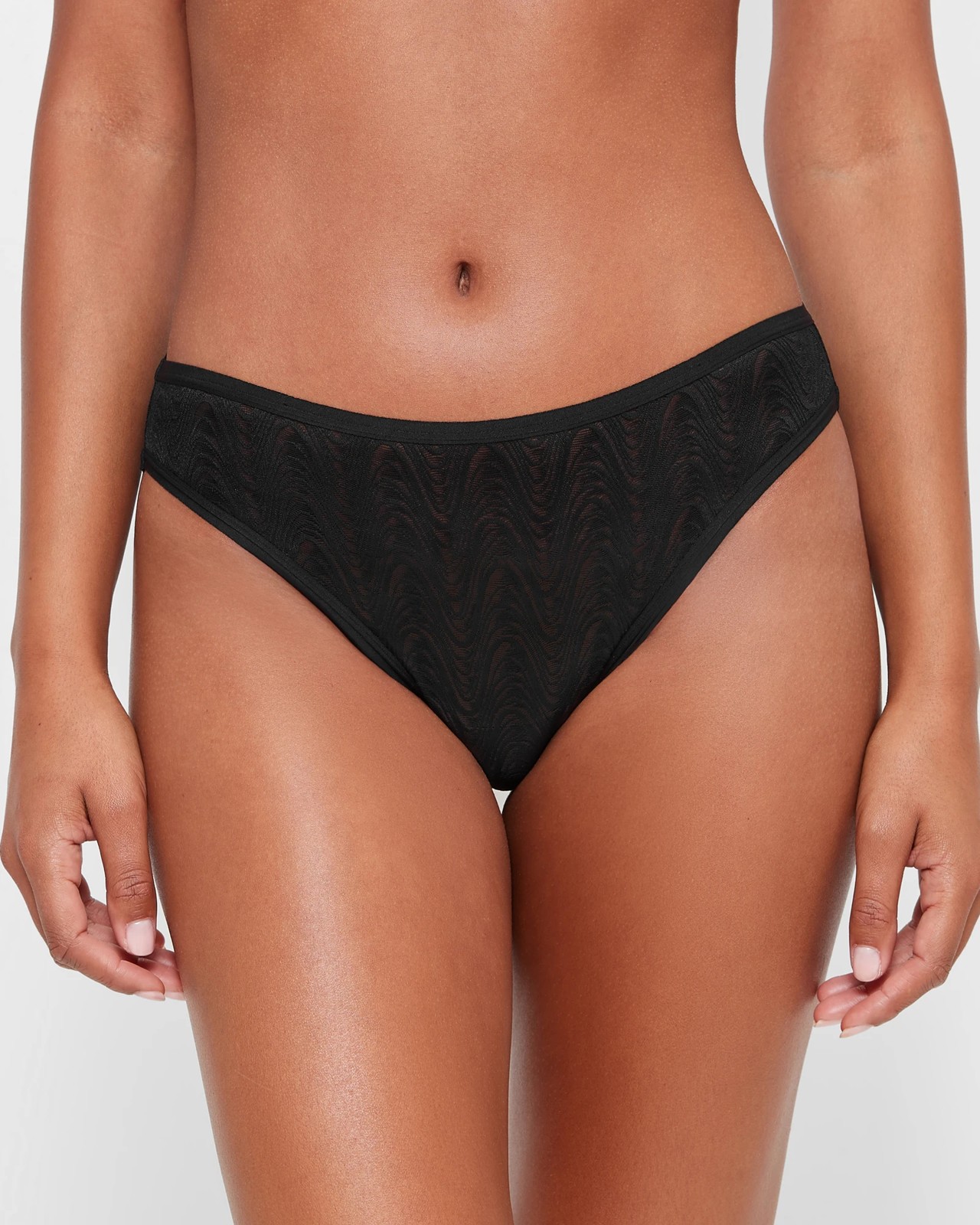 Lace Bikini Briefs, Black