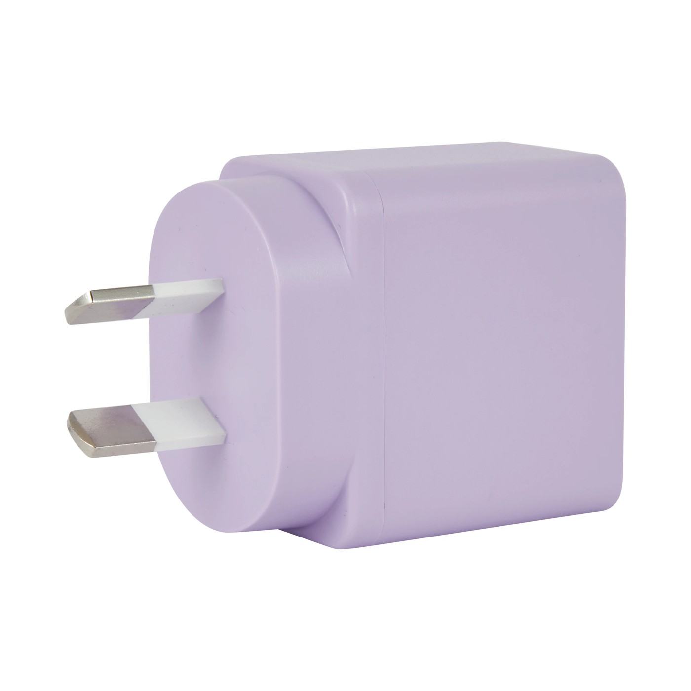 Wall USB Charger with USB-A to USB-C, Purple - Anko 3 of 6