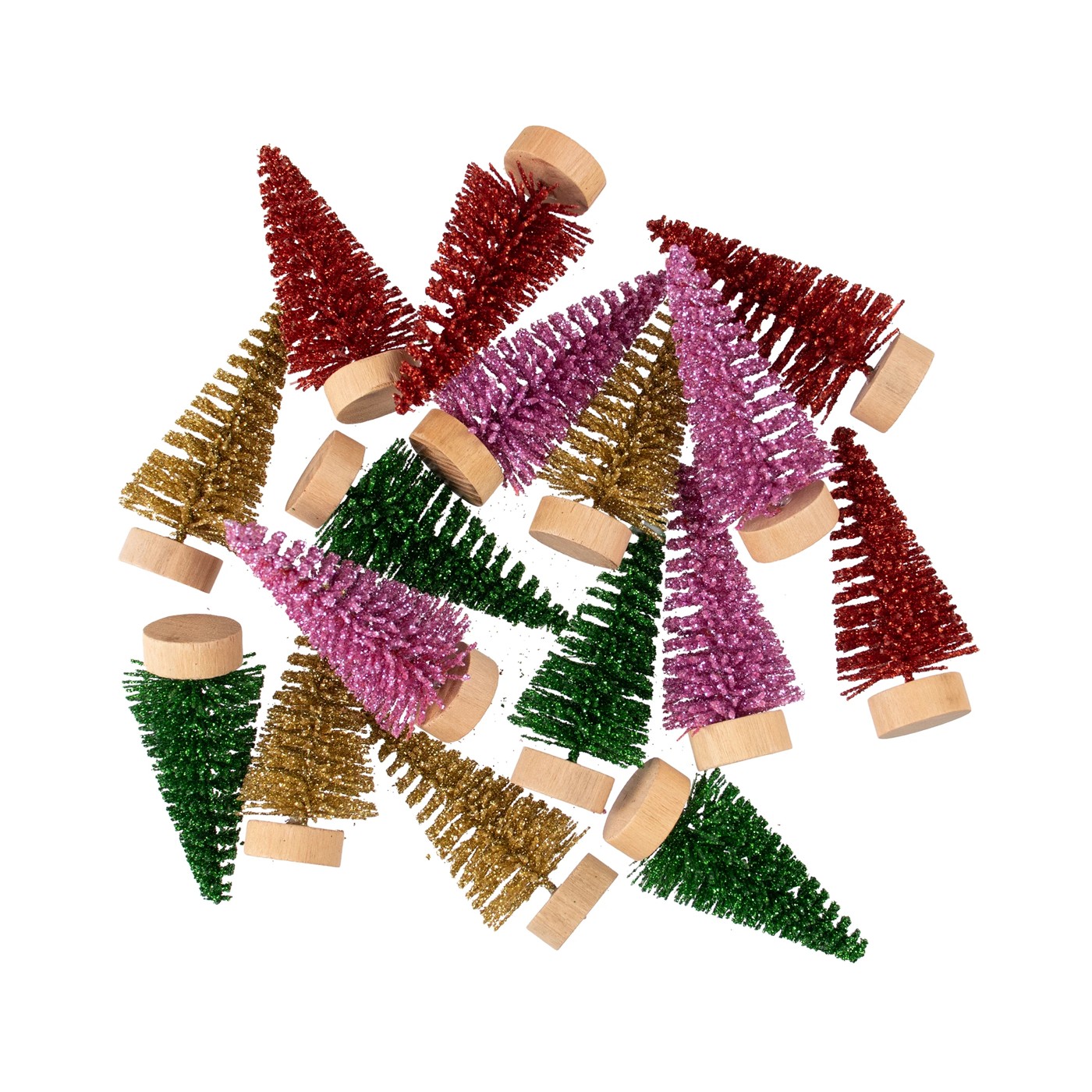 Anko 16 Pack Christmas Craft Mini Trees - Assorted 3 of 6