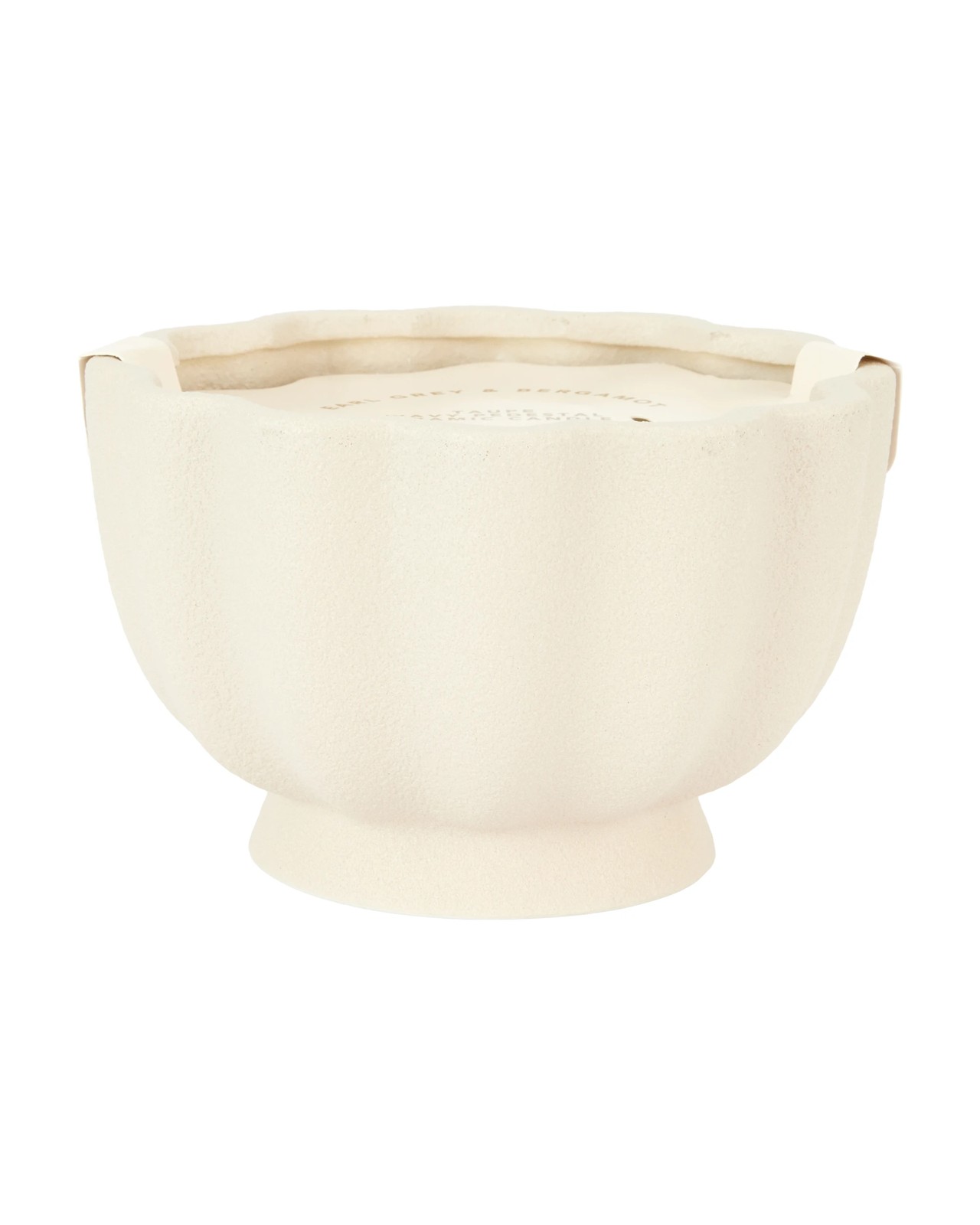 Anko Taupe Wavy Pedestal Ceramic Candle 4 of 6