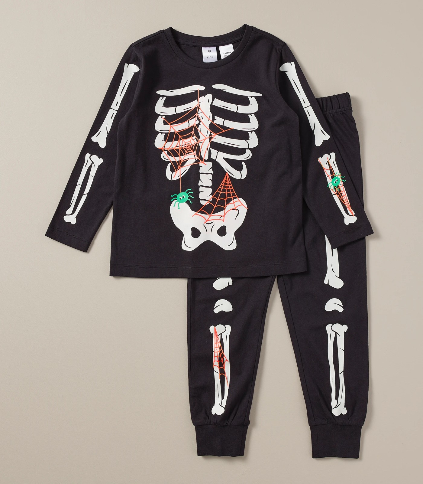 Family Matching Kids Unisex Glow In The Dark Cotton Pyjama Set 2 of 5