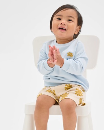 Baby Organic Cotton Jumper and Shorts Set