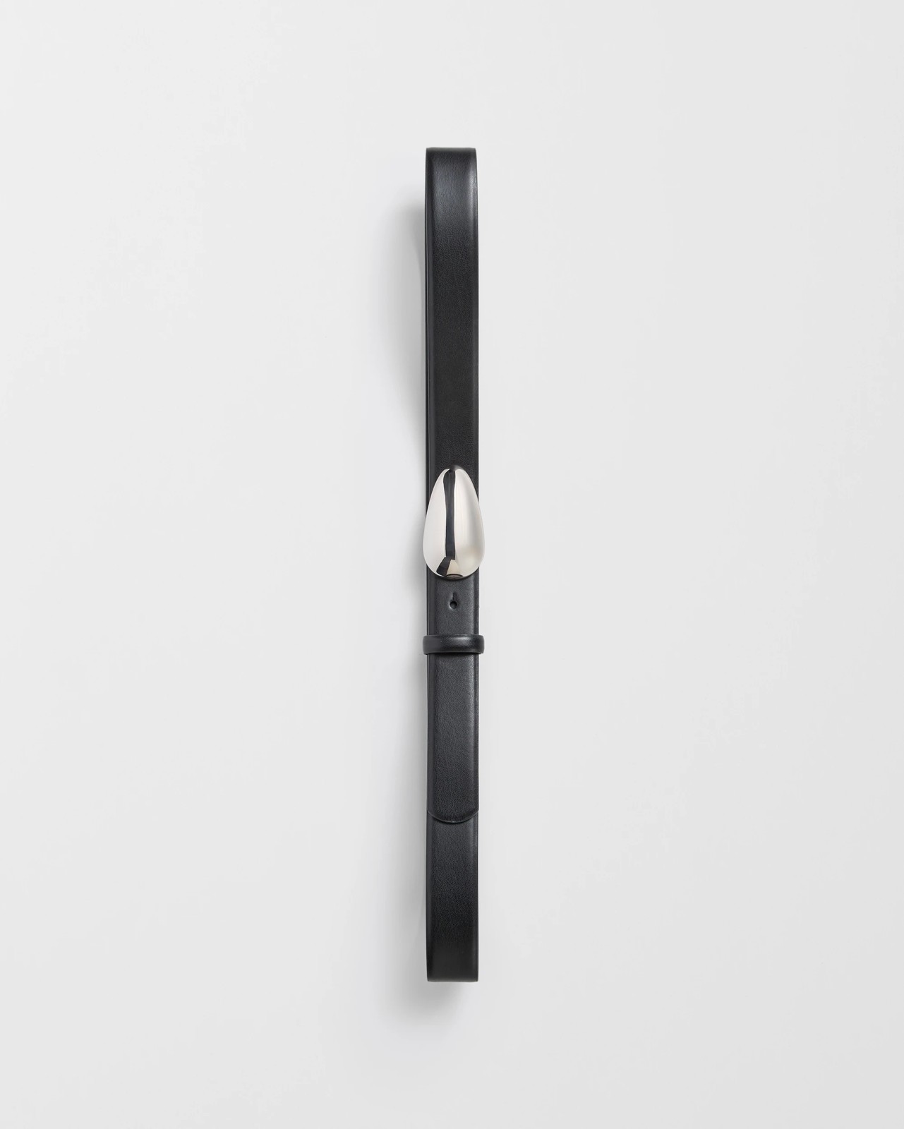 Irregular Almond Buckle Jean Belt - Black 2 of 3