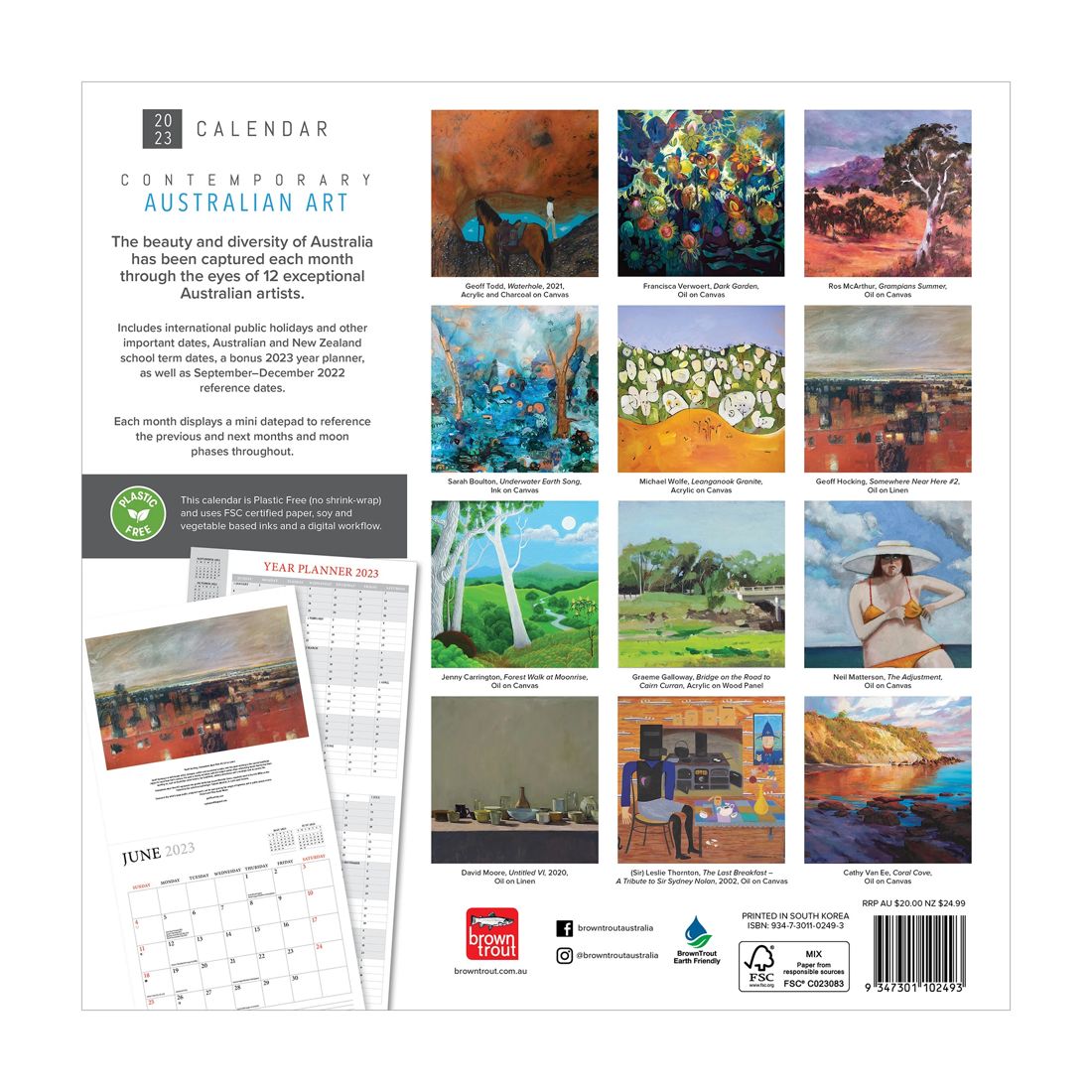 Contemporary Australian Art 2023 Square Calendar | Target Australia