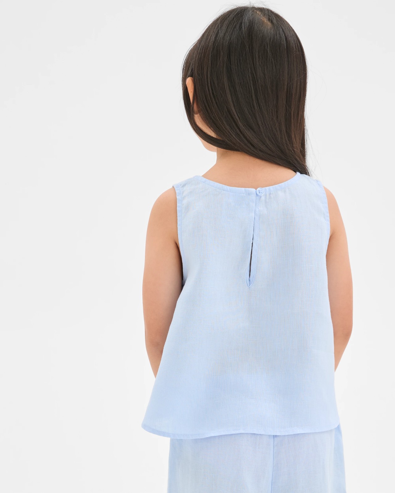 European Linen Co-ord Tank Top - Light Blue 4 of 6