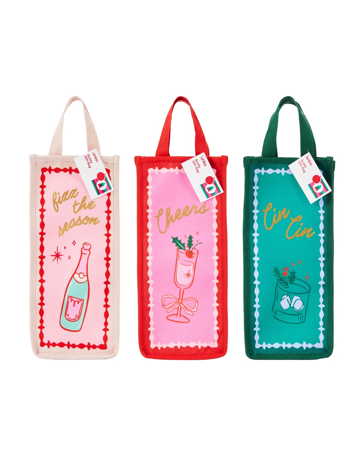 Anko Bottle Gift Bag - Assorted 4 of 4