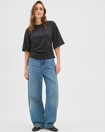 Australian Cotton Gathered Waist T-Shirt