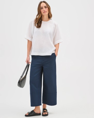 European Linen Seamed T-Shirt